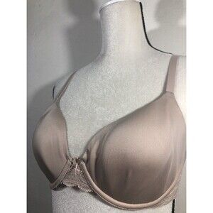 VICTORIA SECRET 32DD 32 DD Unlined Demi Bra Sexy Beige Tan Nude EUC VS